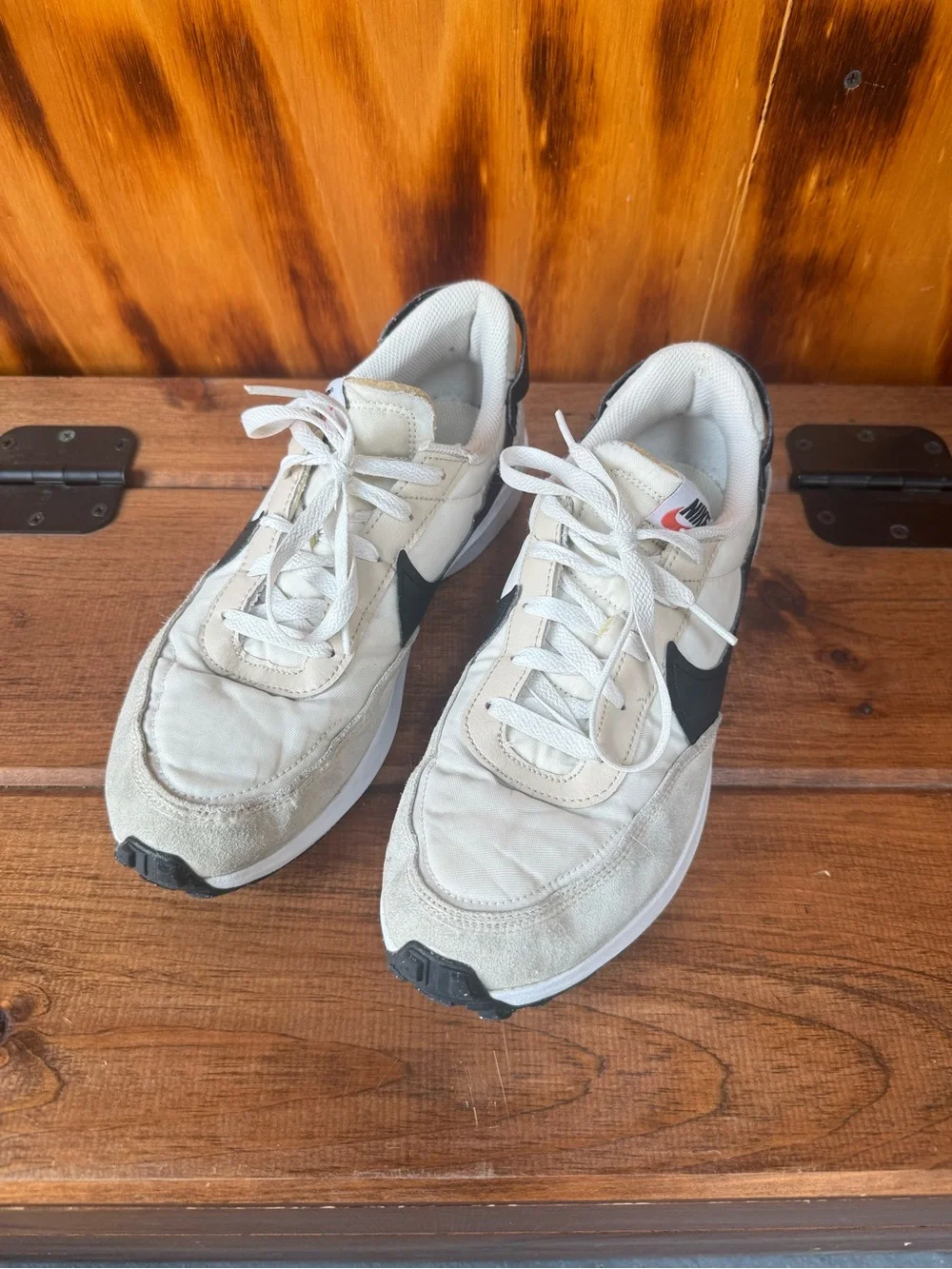 Nike Cream and Black Retro Runner Sneakers